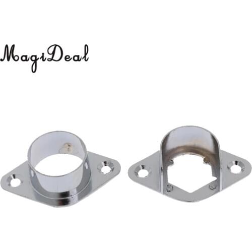 MagiDeal 2x Recess Bracket Curtain Rail Support Curtain Pole Bracket Wall Mount 25mm