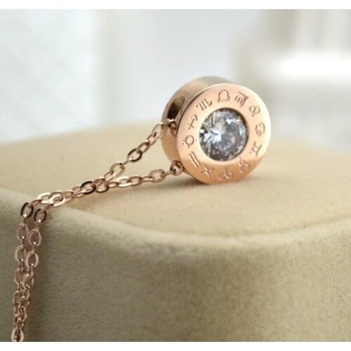 Fashion Women Necklaces Steel Zirconia Necklaces For Women Girlfriend Anniversary Engagement Wedding Necklace Accessoeries Gift