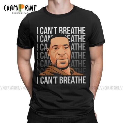 I Can't Breathe Mens T Shirts George Floyd Black Lives Matter Hipster Tees Short Sleeve T-Shirt Graphic Printed Clothes