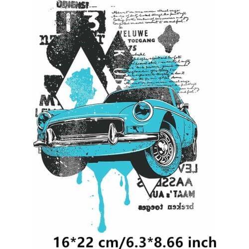 Off-road Vehicle Car Iron on Heat Transfer Printing Patches Sticker Washable For T-shirts Clothing DIY Stickers Appliques 2019