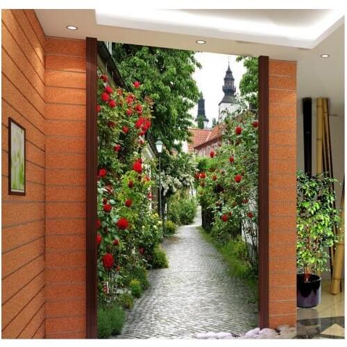 Landscape country lanes Custom photo wallpaper 3D stereoscopic wallpaper living room TV background wall