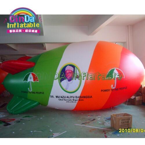 New Design Cusgtomize Size Inflatable Helium Balloon / PVC Blimp / Airship / Airplane / Advertising inflatables For Sale