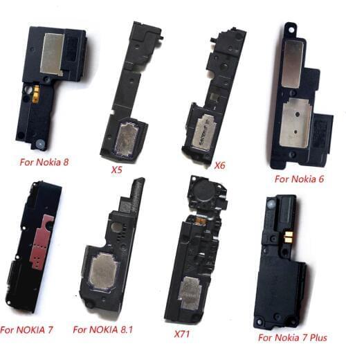 New Loudspeaker For Nokia 5 6 8 3 7.1 6.1 Plus X5 X6 9PureView Loud Rear Speaker Buzzer Ringer with Flex Cable Replacement Parts