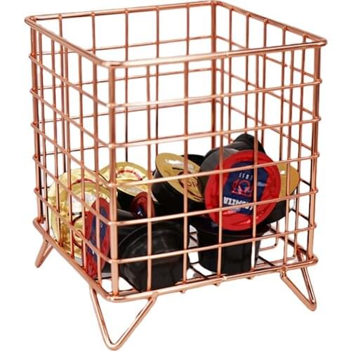 New Gusto Practical Coffee Capsule Storage Baskets Iron Snacks Sundries Finishing Box Simple Desktop Rack For Home Cafe Hotel