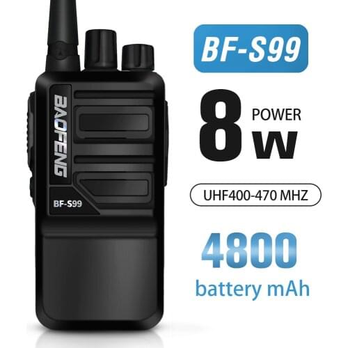 Baofeng Portable Radio BF-S99 UHF 400-470MHz Walkie Talkie Ham Radio Real 8W High Power Two-way Radio FM Transceiver Upgrade