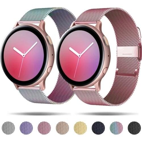 Milanese Loop band For Samsung Galaxy Active 2 44mm 40mm watch3 41mm bracelet for Garmin Vivoactive 4 3 4S Venu 2s Watch strap