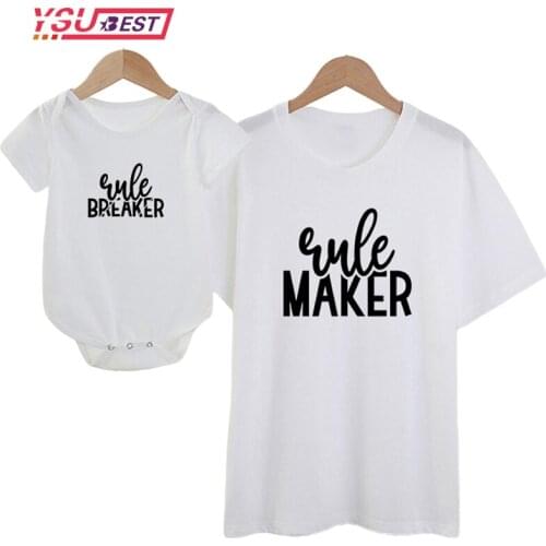Matching Mom and Child Shirts Mother and Daughter Son Shirts Summer Short Sleeve Casual Loved Mommy and Kids Family Look Outfits