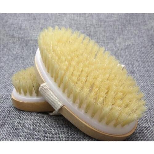 100PCS Elliptical handle bath brushes for children Bristle bath brush through Meridian rub back bath brush