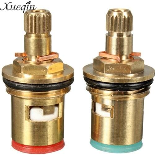 2Pcs Standard 1/2 Ceramic Faucet Cartridge Water Mixer Tap Inner Faucet Disc Valve Quarter Switch Turn Cartridges Handle Repair
