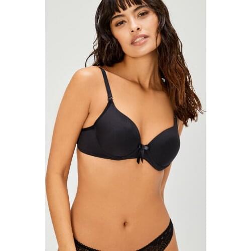 Sütyen külot takımí gösterişli model dolgulu Siyah 1019