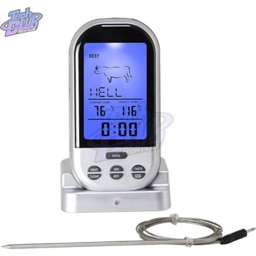 Meat Thermometers Bluetooth LCD Digital Probe Remote Wireless BBQ Grill Kitchen Thermometer Home Cooking Tools with Timer Alarm
