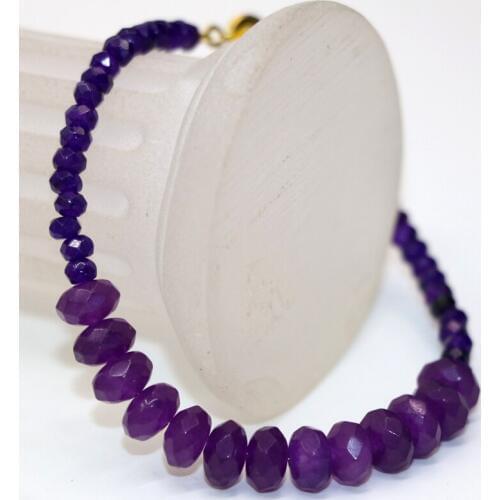 Unique natural stone jades chalcedony green purple 2*4mm 5*8mm abacus beads strand bracelets bangle women jewelry 7.5inch B2957