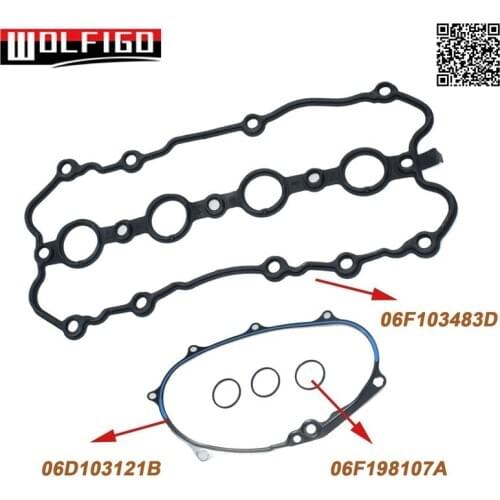 WOLFIGO New Timing Adjuster Chain Tensioner Gasket Kit For VW GLI GTI Passat AUDI A3 A4 06F198107A,06D103121B,06F103483D