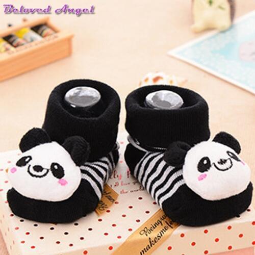 1 Pair 0-18 Month Candy Color Cotton Baby Socks Anti Slip Rabbit 3D Pattern Socks Autumn Winter Girls Boys Kids Warm Floor Socks