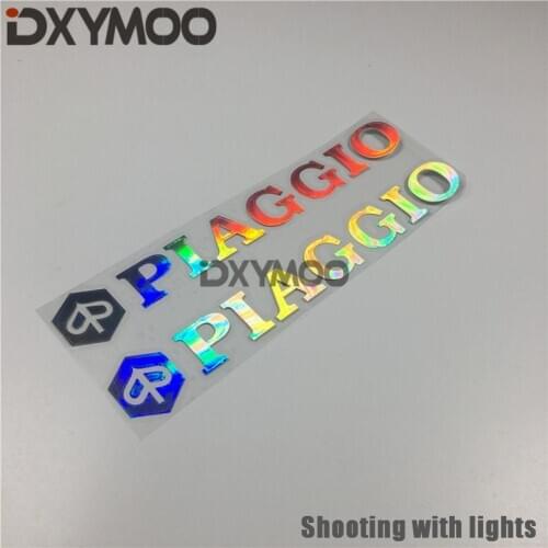 1 Pair Motorcycle Bike Helmet Laptop Guitar Sticker Bumper Car Styling Decals for Italy Piaggio CITY FLY125 Laser