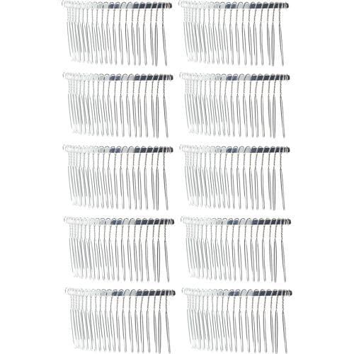 10 Pieces DIY Blank Metal Hair Clips Hair Comb Wedding Veil Side Comb 20 Teeth Wedding Bridal Hair Accessories Hair Jewelry