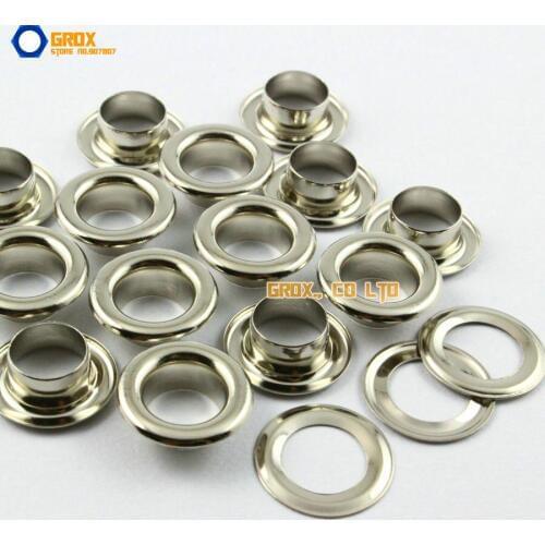 600 Set 14*8*5mm (Outer diameter * Inner diameter * Height) Silver Round Eyelet Grommet