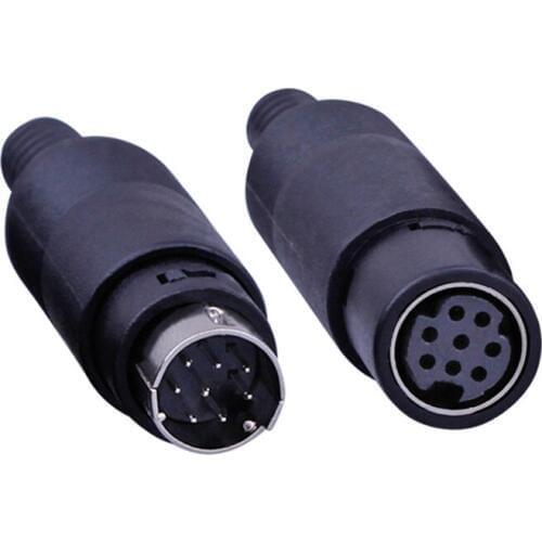 PLC 8 Pin Female/Male Connector Plug With Plastic Handle Adapter Soldering Cables DIY Connector Copper MD8 S Terminal