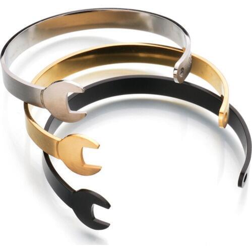 Adjustable Metal Tools Wrench Charms Bracelet Bangle For Men Women Punk Style Gold Brand Bracelets Jewelry Pulseras Mujer