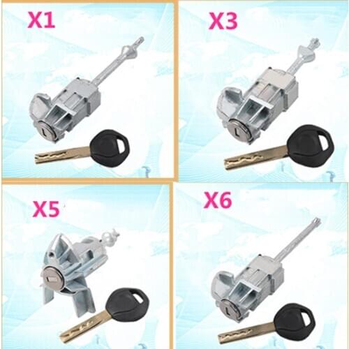 Car Left Door Lock With 1 Key For BMW X1 X3 X5 X6 Replacement Door Cylinder Kit Car Parts Locksmith Tools