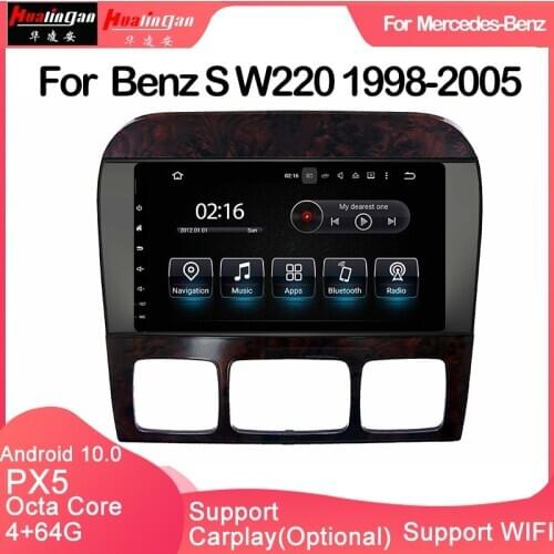 Hualingan For Benz S W220 1998-2005 Android car multimedia navigation support carplay DAB DVR optional