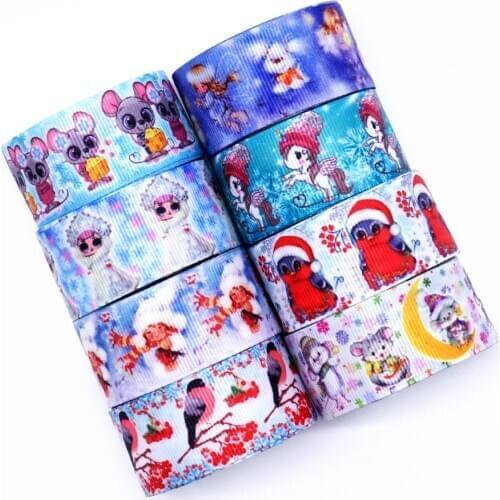 Free shipping 50 yard cartoon printed grosgrain ribbon 32005
