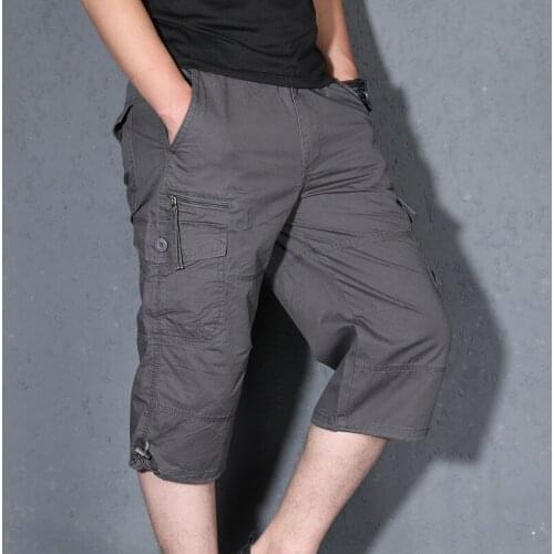 MRMT 2021 Brand Summer Mens Thin Seven-point Pants Casual Middle-aged Pants Short Pants for Male 7-point Pants
