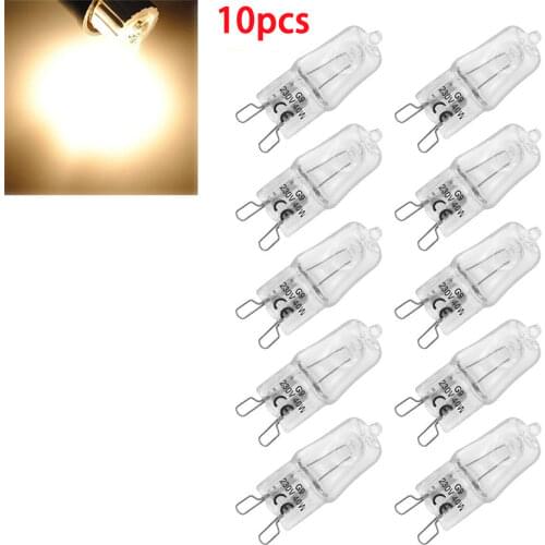 G9 10PCS Eco Halogen Light Bulb 220 - 230V 40W Lamp Bulbs Table Desk Floor Cabinet Light Closet Lamp for Office Restaurant Home