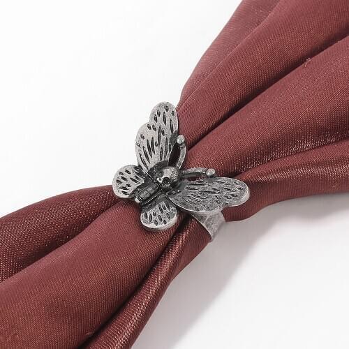 Deaths Head Skull Moth Butterfly Rings For Women men Adjustable ring Animal Tarot Occult Gothic Dark Jewelry gift Party Costume