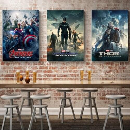 Marvel Movie Avengers Superhero Canvas Painting Comic Posters and Prints Fashion Wall Art Pictures for KidS Living Room Decor