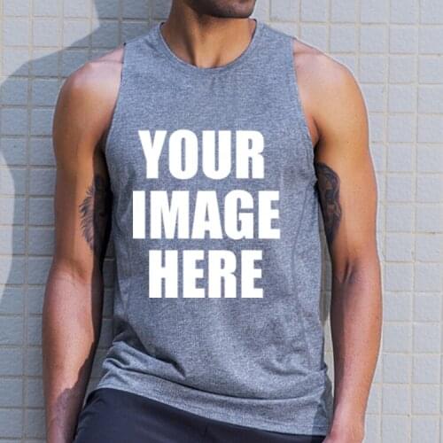 Custom Print Muscle Gym Workout Shirt Bodybuilding Sport Running Stringer Tank Top
