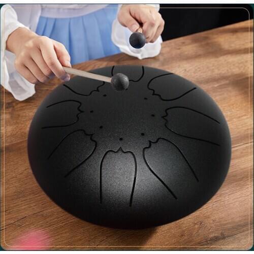 Steel Tongue Drum Set 6 inch 8 Tune Handpan with Drumstick Carrying Bag Drum With Drumsticks Carrying Bag Percussion Instruments