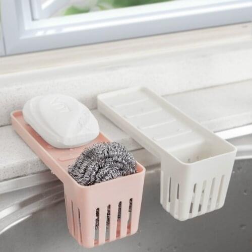 New Kitchen Cleaning Brush Rack Sink Suction Cup Rack Drain Chopsticks Storage Bag Home Free Punch Soap Storage Rack