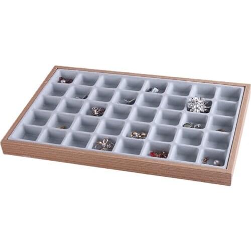Portable Jewelry Ring Display Organizer Case Tray Holder Necklace Earrings Bangle Storage Box Showcase Jewelry Stand Holder