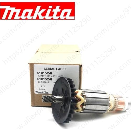 220-240V Armature Rotor for MAKITA HR2800 HR2810 HR2811F HR2811FT 515294-9 518152-8