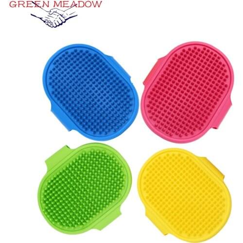 Pet Dog Shampoo Brush Cat Massage Comb Grooming Scrubber Brush for Bathing Short Hair Soft Silicone Rubber Brushes
