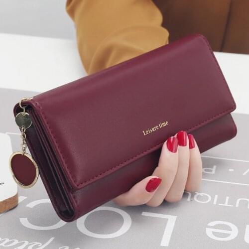 SMOOZA New Fashion Women Wallets Long Style Multi-functional Wallet Purse Fresh PU Leather Female Clutch Card Holder