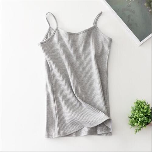 Best Selling Ladies Camisole Ladies Summer Slim Wide Shoulder Cotton Casual Sexy Joker Condole top Shirt