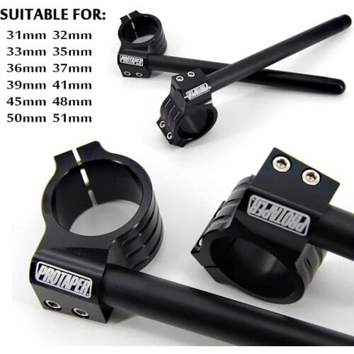PRO Riser High Clip Ons Handle Bar Fork Tube Lift Clip on Black Pair 31MM 32MM 33MM 35MM 36MM 37MM 39MM 41MM 45MM 48MM 50MM 51MM