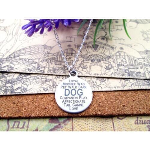 3pcs/lot Fashion stainless steel necklace "DOG" Charms Pendant necklace jewelry Gift more style for choosing