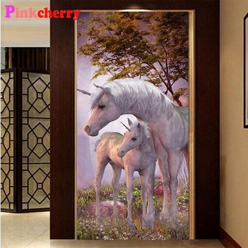 5 d diamond painting Unicorn Mom And Baby painting 3d diy diamond embroidery full round drill large art diamond mosaic Animals