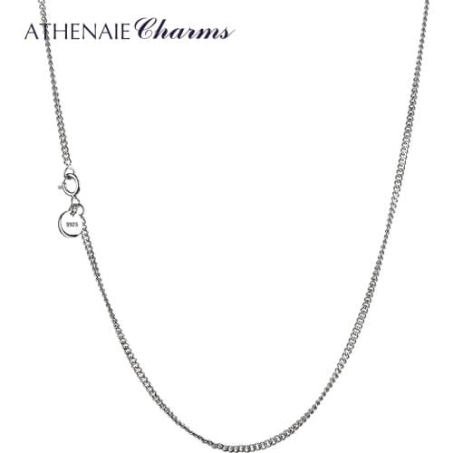 ATHENAIE 925 Sterling Silver Durable Chain Necklace Fit Pendant Charm For Women Men Luxury S925 Jewelry Gift