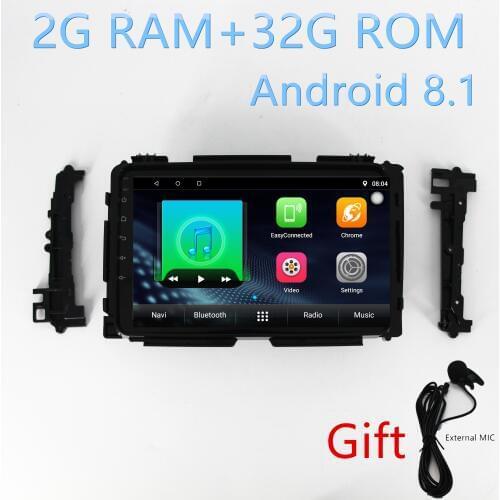 1din car Android8.1 gps navigation radio for Honda Vezel HR-V HRV XRV 2014 2015 2016 2017 multimedia player with stereo WIFI FM