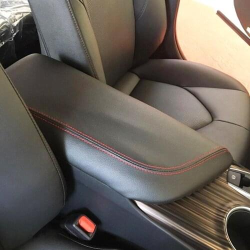 PU Leather Car Front Seat Center Armrest Storage Box Cover Pad For Toyota Camry 2018-2021 Interior Decoration Accessories