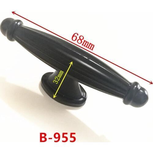 Zinc Alloy Black Cabinet Handles American style Kitchen Cupboard Door Pulls Drawer Knobs Fashion Furniture Handle B-955