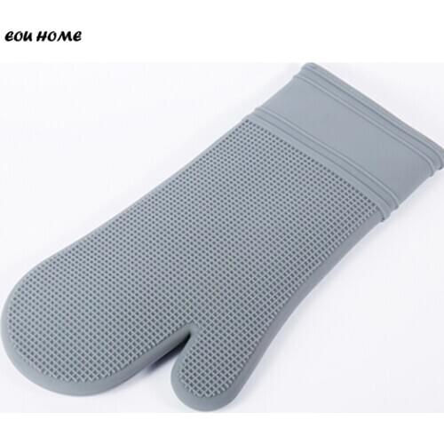 Long Heat-resistant and Heat-resistant Cotton Microwave Mittens Oven Kitchen Hand Warm Gloves Barbecue Kitchen Cooking Tools 1pc