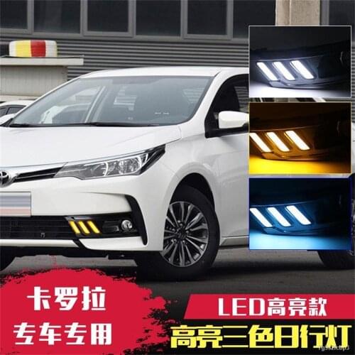 For 17-19 Years Toyota Corolla Daytime Running Light Light Duide Streamer rgb led drl strip daytime running light