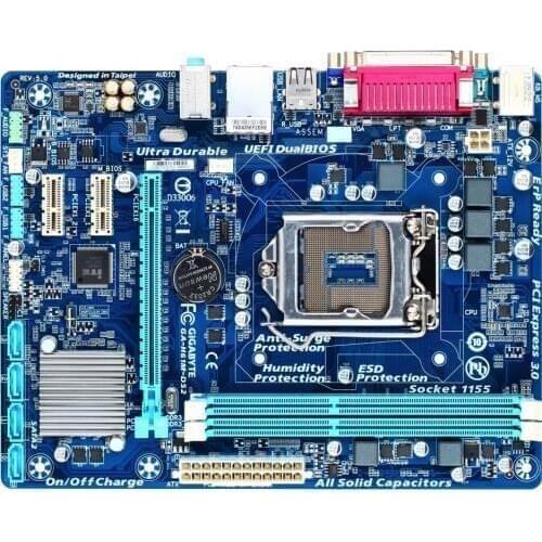 Used GIGABYTE H61M-DS2 Desktop Board supports Intel LGA1155 3rd Generation 22nm and 2nd Generation Core processors
