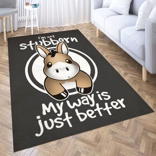 Not stubborn mule Carpet for Living Room 3D Anime Cartoon Rug Gamer Teen Room Bedside Lounge Rug Kids Children Floor Mats