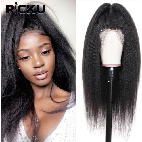 Kinky Straight 360 Full Lace Wig Human Hair Pre Plucked HD Transparen Natural Human Hair Full Wig With Baby Hair for Black Women